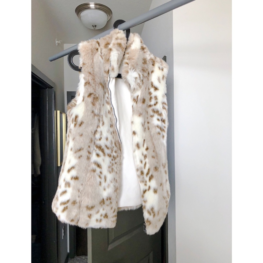 Faux Fur and Leather Reversible Vest